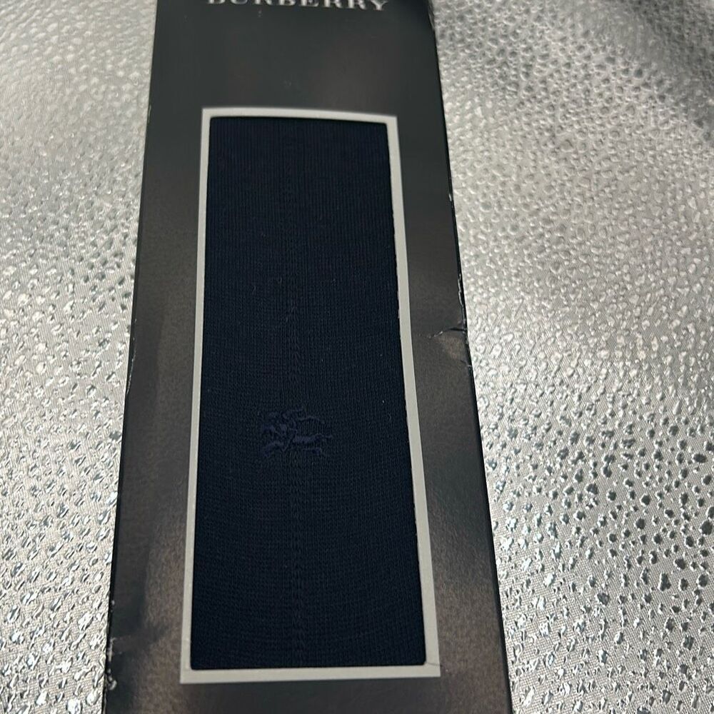 Burberry Womens Size 25 Navy Blue Dress Socks Business Professional Quiet Luxury